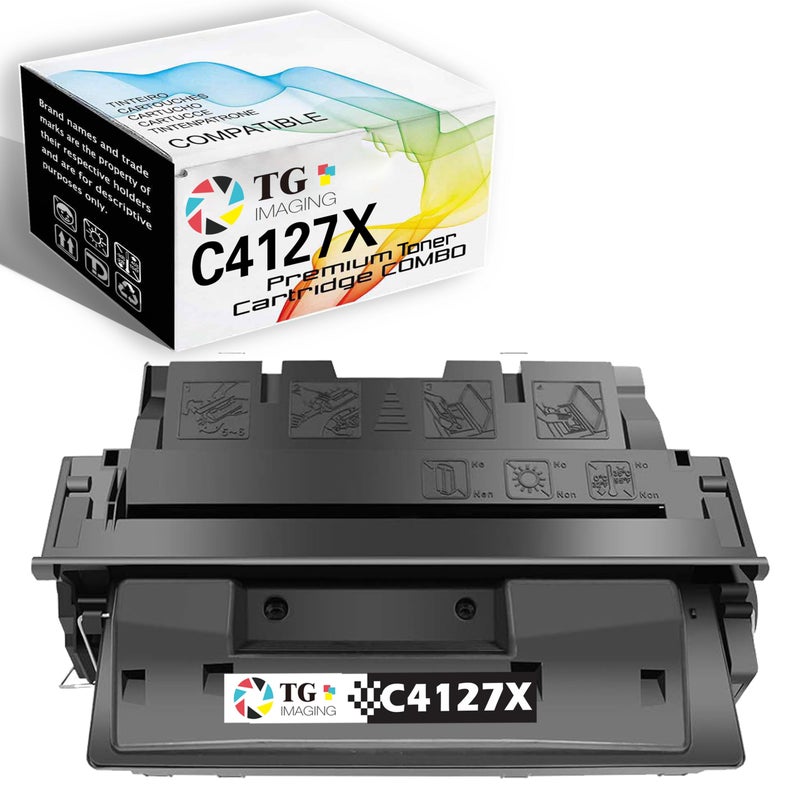 TG Imaging Compatible C4127X Toner Cartridge 10,000 Pages Replacement for HP 27X Toner 4127X C4127 for Laser-Jet 4000 4000N 4000T 4050 4050N LBP-1760 Laser Printer (1-Pack, Black High Yield) - Image 1